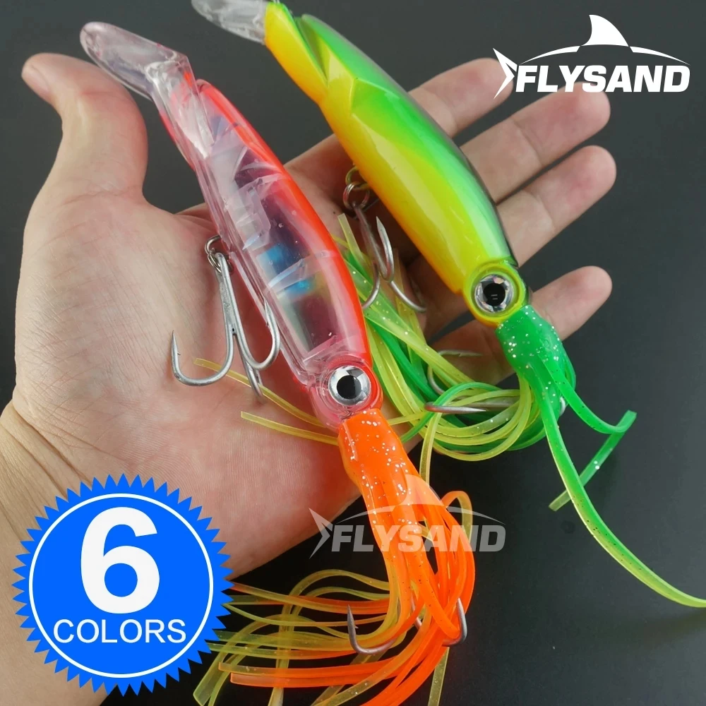 Fishing Hook Size - FLYSAND Grande Simulazione Calamari Esche da