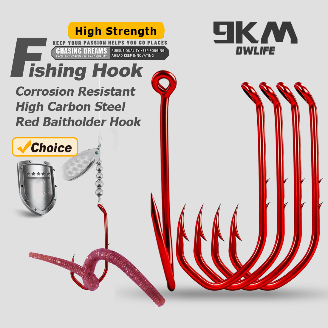 Fishing Hook Assortment - Amo da Pesca 9KM Baitholder 50-100pz