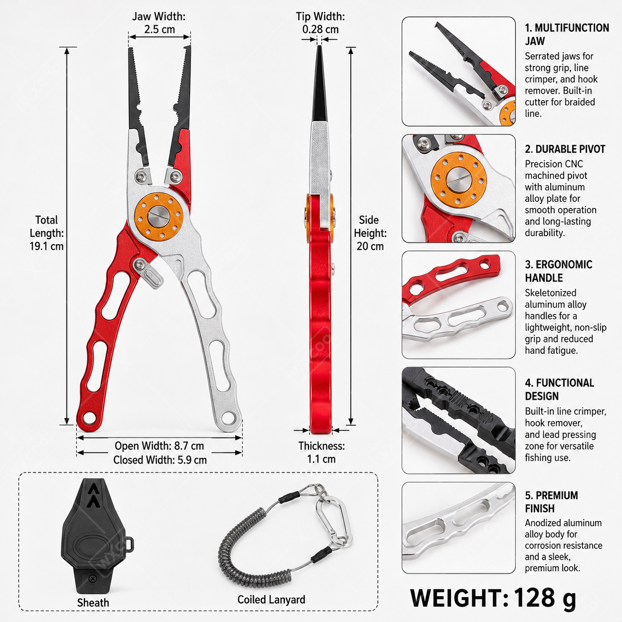 Pinze da Pesca WXCOO in Allumi - Fishing Hook Sharpener recensione e prezzo